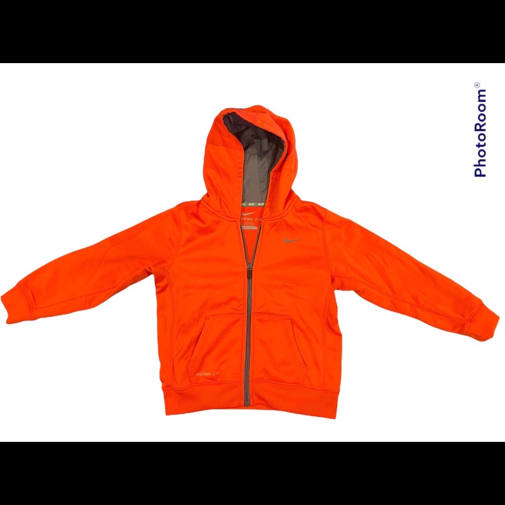 Orange Nike zip up hoodie